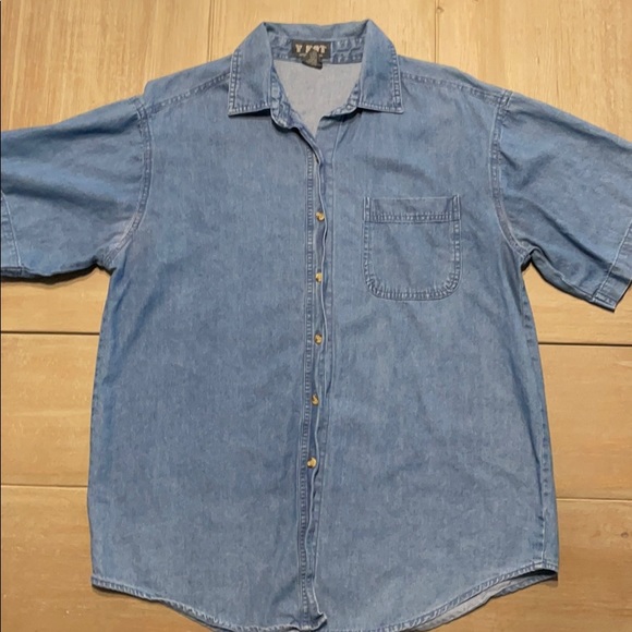 Vintage Dreamcatcher Wolf Denim Button Down - Picture 3 of 3